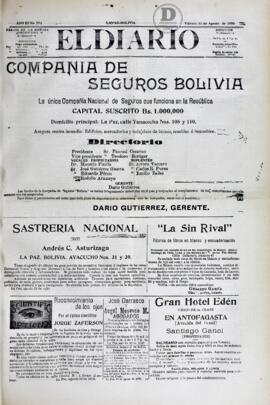 El Diario, edición del 31 de agosto de 1906