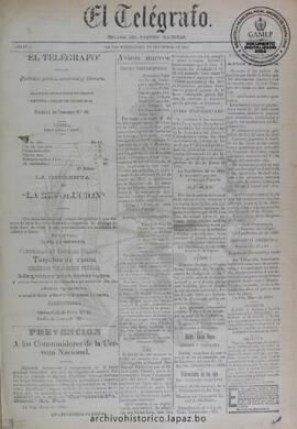 El Telegrafo, edición del 2 de diciembre de 1896