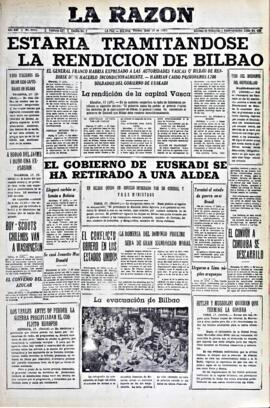 La Razón, edición del 18 de junio de 1937