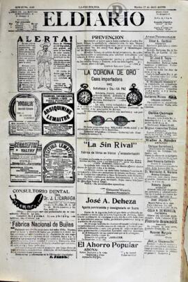 El Diario, edición del 17 de abril de 1906