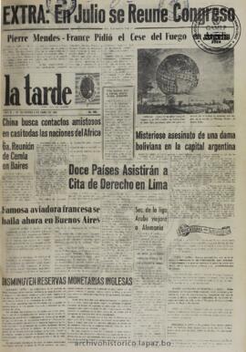 La Tarde, edición del 6 de abril de 1961