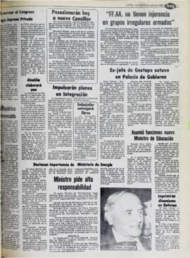 "FF.AA. NO TIENEN INJERENCIA EN GRUPOS IRREGULARES ARMADOS". (1982, 23 de julio). Hoy [La Paz, Bolivia], p. 7.