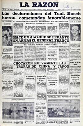 La Razón, edición del 18 de julio de 1937