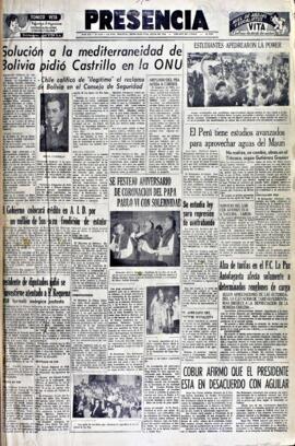 Presencia, edición del 1 de julio de 1964