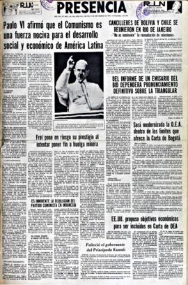 Presencia, edición del 25 de noviembre de 1965