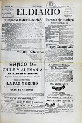 El Diario, edición del 13 de octubre de 1905