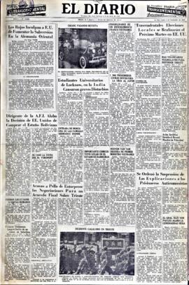 El Diario, edición del 2 de noviembre de 1953