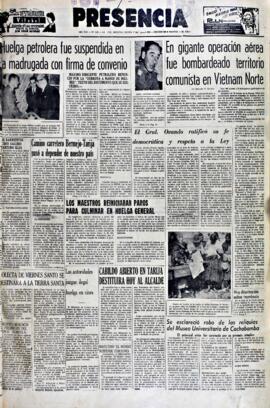 Presencia, edición del 1 de abril de 1965