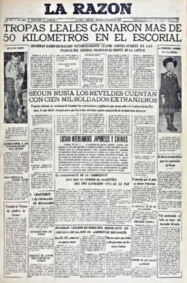La Razón, edición del 11 de julio de 1937