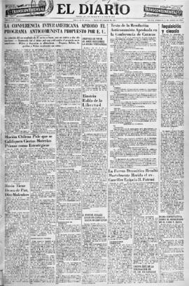 El Diario, edición del 14 de marzo de 1954