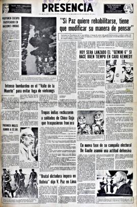 Presencia, edición del 15 de diciembre de 1965