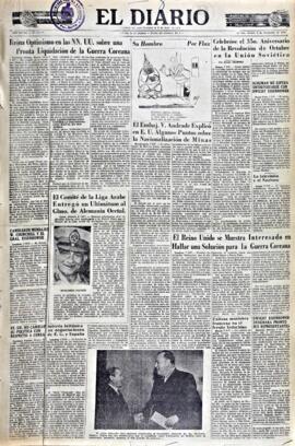El Diario, edición del 8 de noviembre de 1952