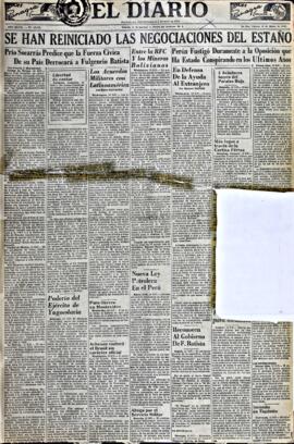El Diario, edición del 14 de marzo de 1952