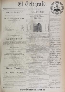 El Telegrafo, edición del 24 de octubre de 1893