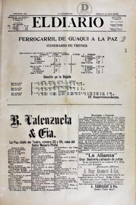 El Diario, edición del 21 de abril de 1906