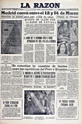La Razón , edición del 2 de marzo de 1937