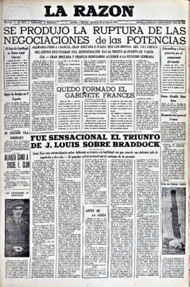 La Razón, edición del 23 de junio de 1937