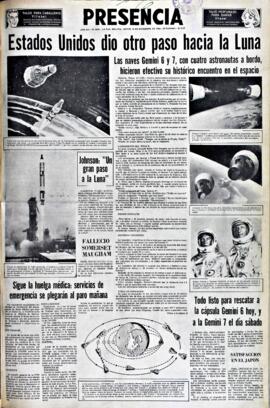 Presencia, edición del 16 de diciembre de 1965