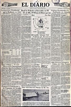 El Diario, edición del 2 de septiembre de 1952