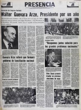 PRESIDENTE PADILLA: "BUSQUEMOS JUNTOS SOLUCIÓN PARA LOS GRANDES PROBLEMAS NACIONALES". (1979, 07 de agosto). Presencia [La Paz, Bolivia], p. 1.