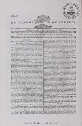 El Condor de Bolivia, edición del 30 de noviembre de 1826