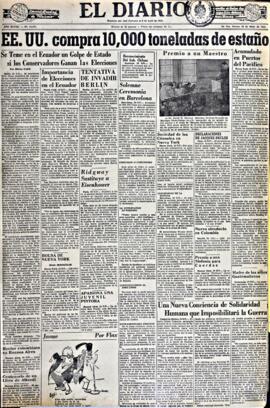 El Diario, edición del 30 de mayo de 1952