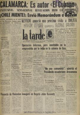 La Tarde, edición del 19 de diciembre de 1961