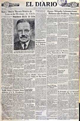 El Diario, edición del 6 de septiembre de 1952