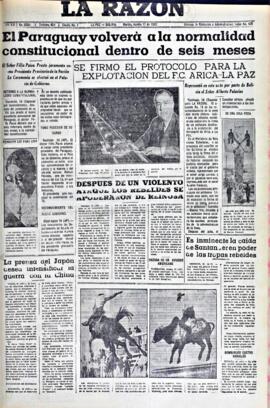 La Razón , edición del 17 de agosto de 1937