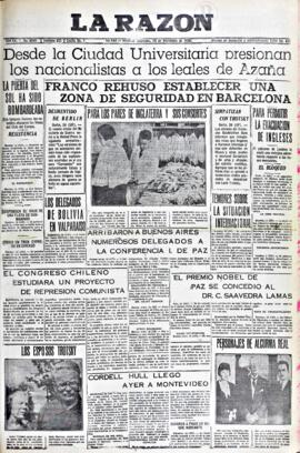 La Razón, edición del 25 de noviembre de 1936