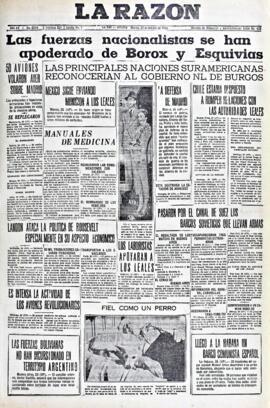La Razón, edición del 27 de octubre de 1936