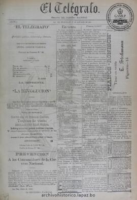 El Telegrafo, edición del 28 de octubre de 1896