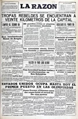 La Razón, edición del 4 de agosto de 1936