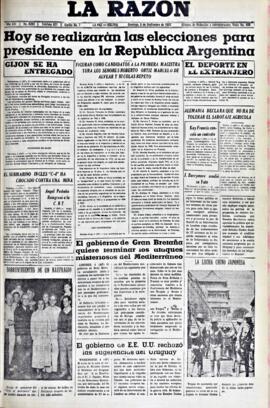 La Razón, edición del 5 de septiembre de 1937