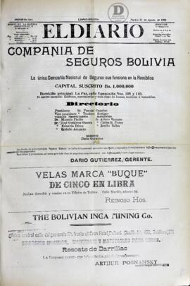 El Diario, edición del 21 de agosto de 1906