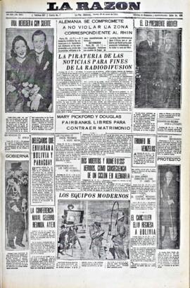 La Razón, edición del 30 de enero de 1936