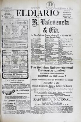 El Diario, edición del 28 de septiembre de 1906