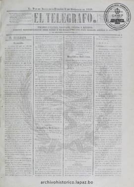 El Telegrafo, edición del 4 de diciembre de 1859