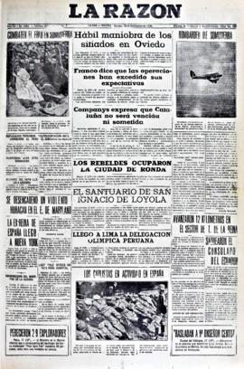 La Razón, edición del 18 de septiembre de 1936