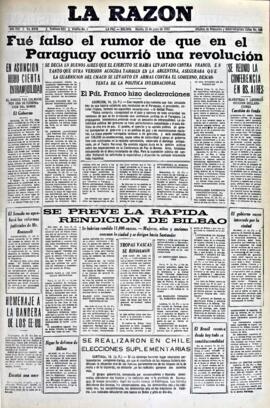 La Razón, edición del 15 de junio de 1937