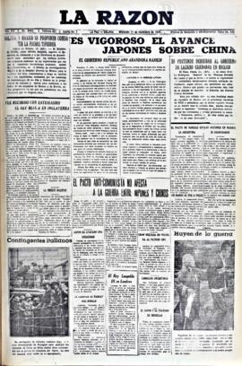 La Razón, edición del 17 de noviembre de 1937