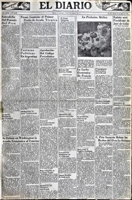 El Diario, edición del 15 de marzo de 1952