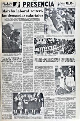 La Razón, edición del 2 de mayo de 1965