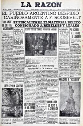 La Razón, edición del 3 de diciembre de 1936