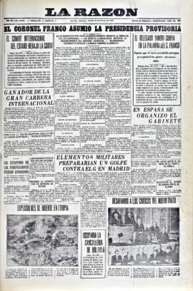 La Razón, edición del 20 de febrero de 1936
