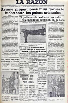 La Razón , edición del 18 de agosto de 1937