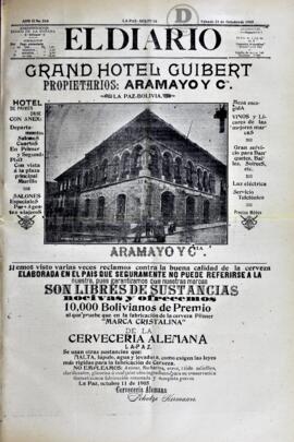 El Diario, edición del 21 de octubre1905