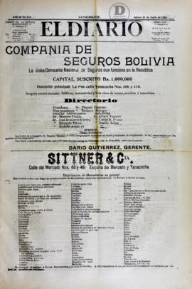 El Diario, edición del 21 de junio de 1906