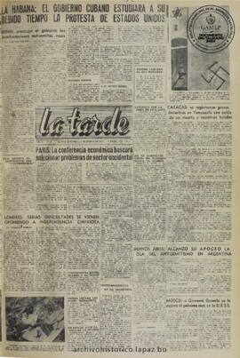 La Tarde, edición del 12 de enero de 1960