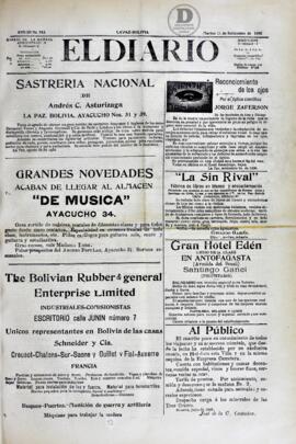 El Diario, edición del 11 de septiembre de 1906